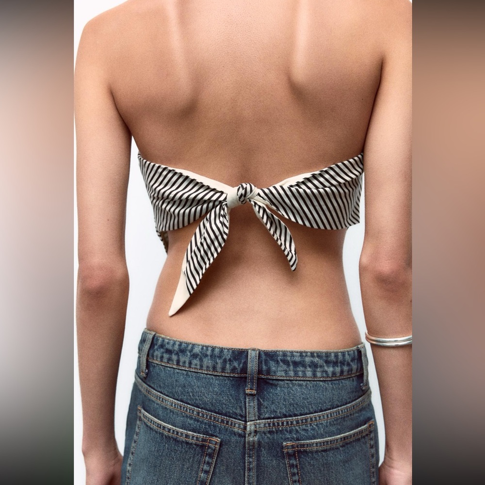 STRIPED BELT POPLIN TOP - Picture 9 of 12